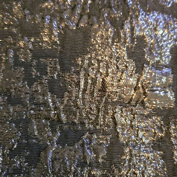 NWT H&M BLACK METALIC A-LINE MINI SKIRT SZ.6 - Picture 3 of 6